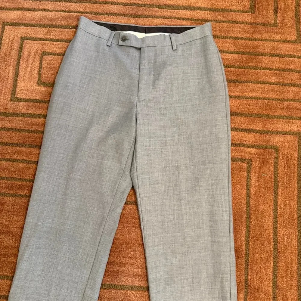 Gray dress pants tailored suit -  14.5” waist laid flat (29W)